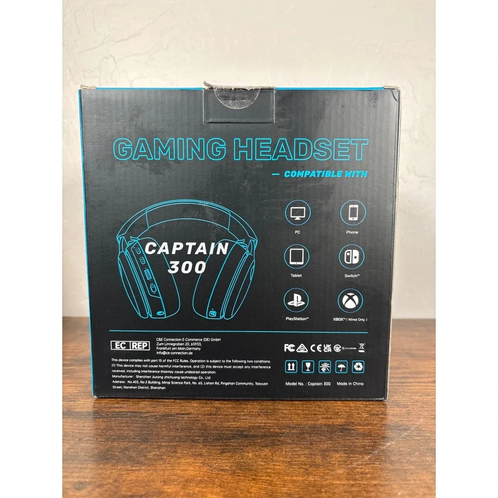 Gtheos Captain 300 Wireless Gaming Headset Black for PC PS5 Switch Phone‎ NEW